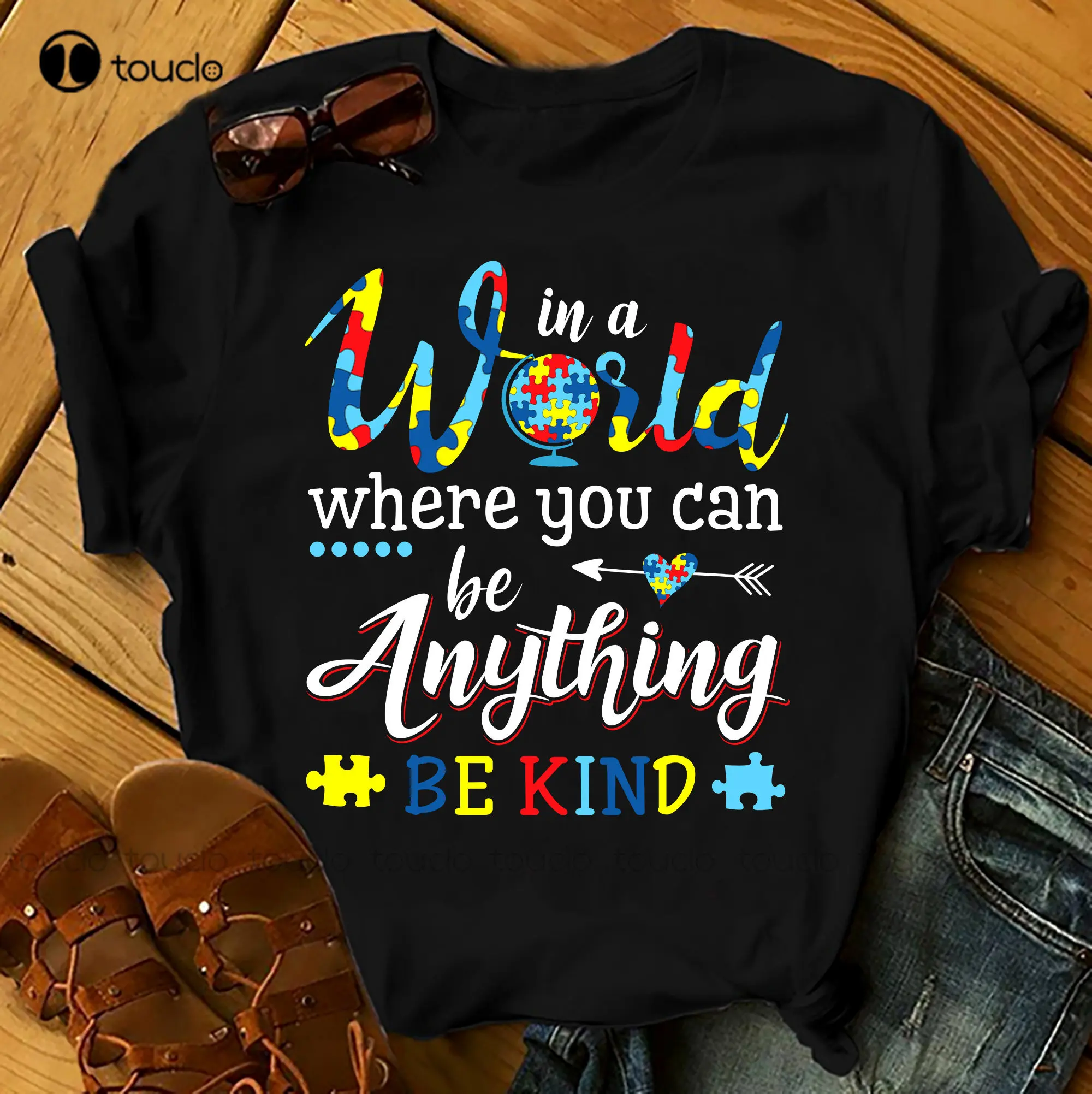 Can Be Anything Be Kind - Autism Awereness T-Shirts Men Woman Birthday T Shirts Summer Tops Beach T Shirts Xs-5Xl Custom Gift