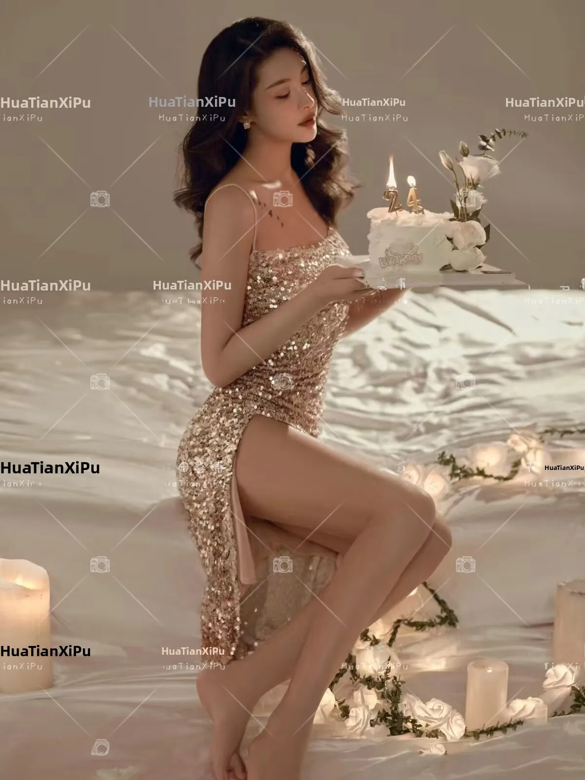 

Сексуальное золотое платье с пайетками Pure Desire для фотосессии на день рождения, новый поступление в коллекцию, лето 2023, женская мода