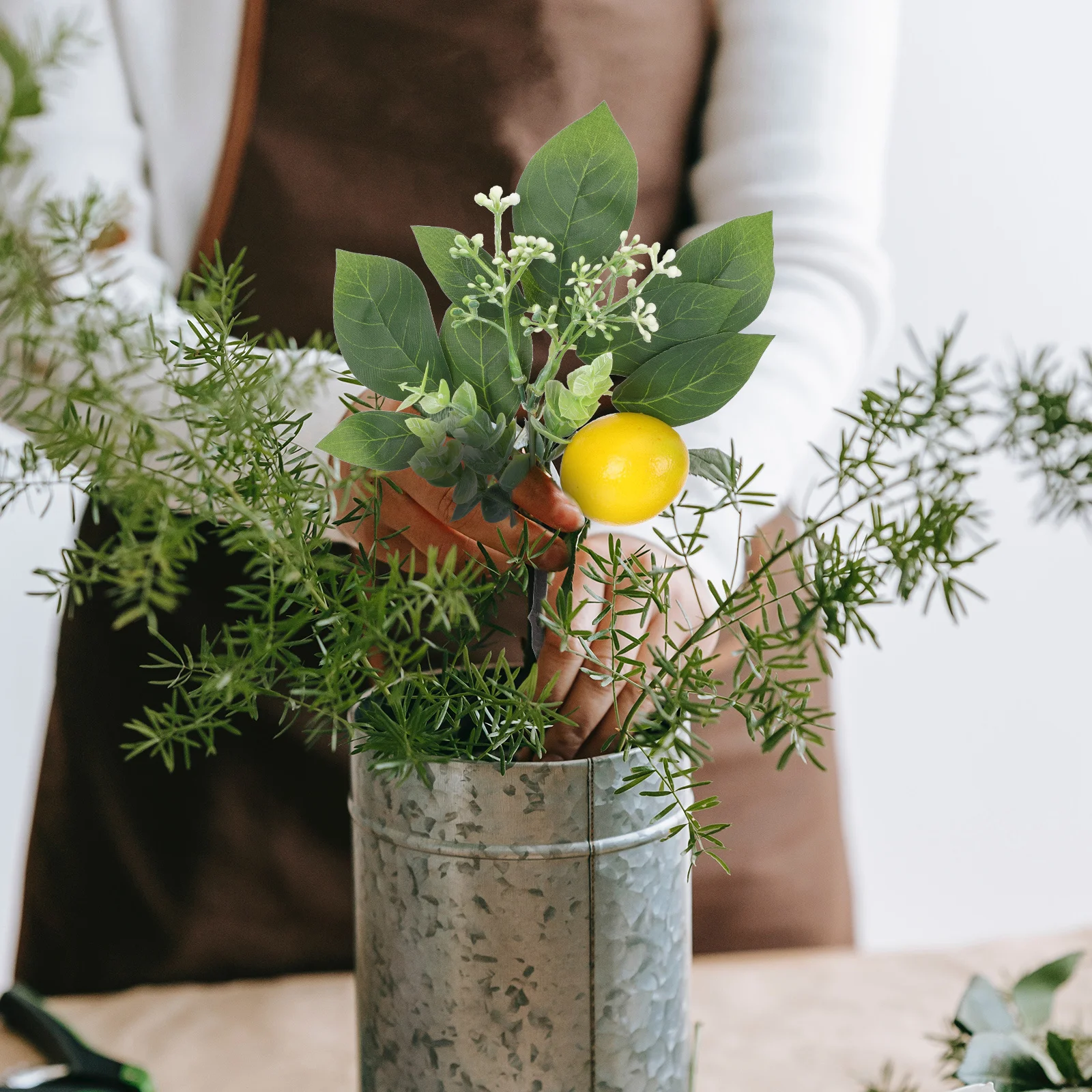 

Artificial Flower Flower Branch Fake Plant For Vase Decor Home Party Decoration Lemon Arrangement Branch