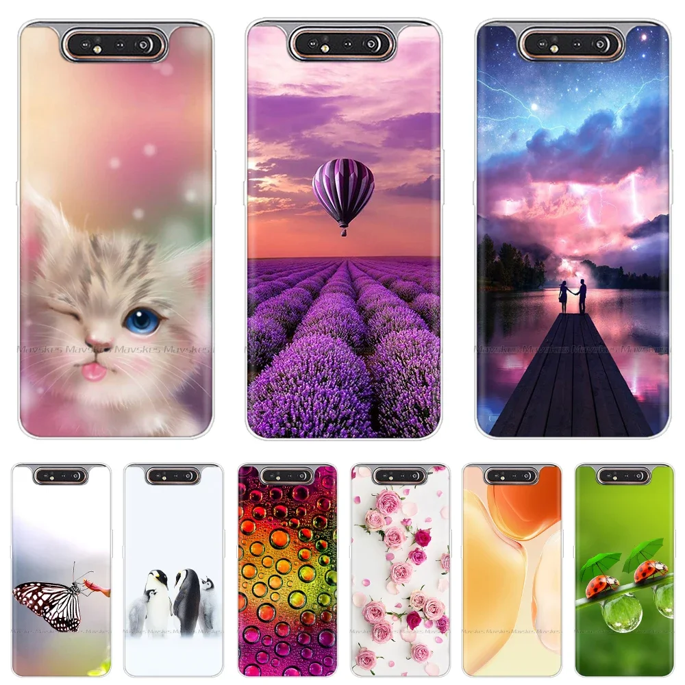 

Case For Samsung Galaxy A80 Cover Cool TPU Soft Clear Shockproof Silicone Bumper Capas For Samsung A80 2019 A 80 A805F Cases