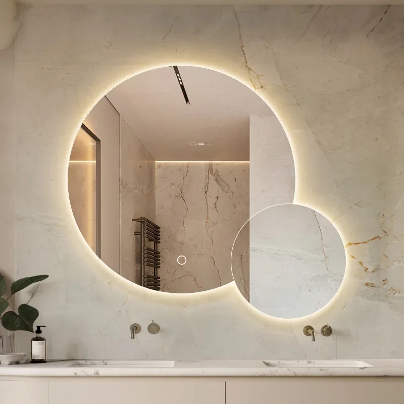 Bathroom Light Led Mirror Dress Women Hanging Irregular Shape Touch Switch Mirror Quality Tint Espejos Con Luces Smart Mirror