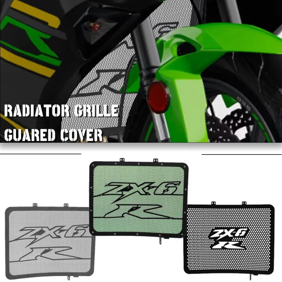 

Radiator Grille Guard Cover Protector Motorcycles Accessories For Kawasaki Ninja ZX636 ZX-6RR ZX-6R 2003 2004 ZX 636 ZX6R/RR