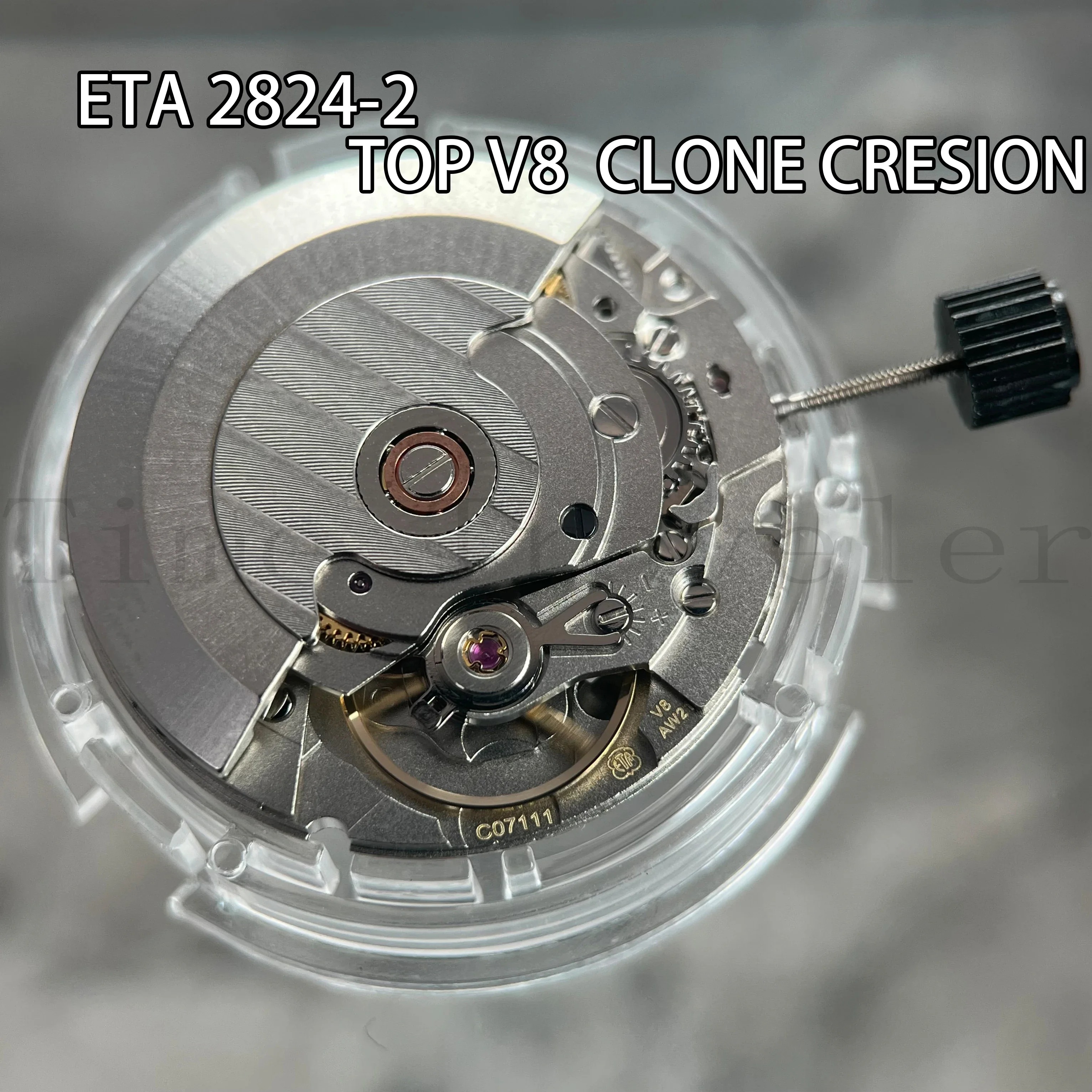 ETA 2824-2 V8 klon mechaniczny ruch o wysokiej dokładności Mod automatyczny mechanizm 2824 daty na godzinie 3 oznaczony napis wirnik/płyta