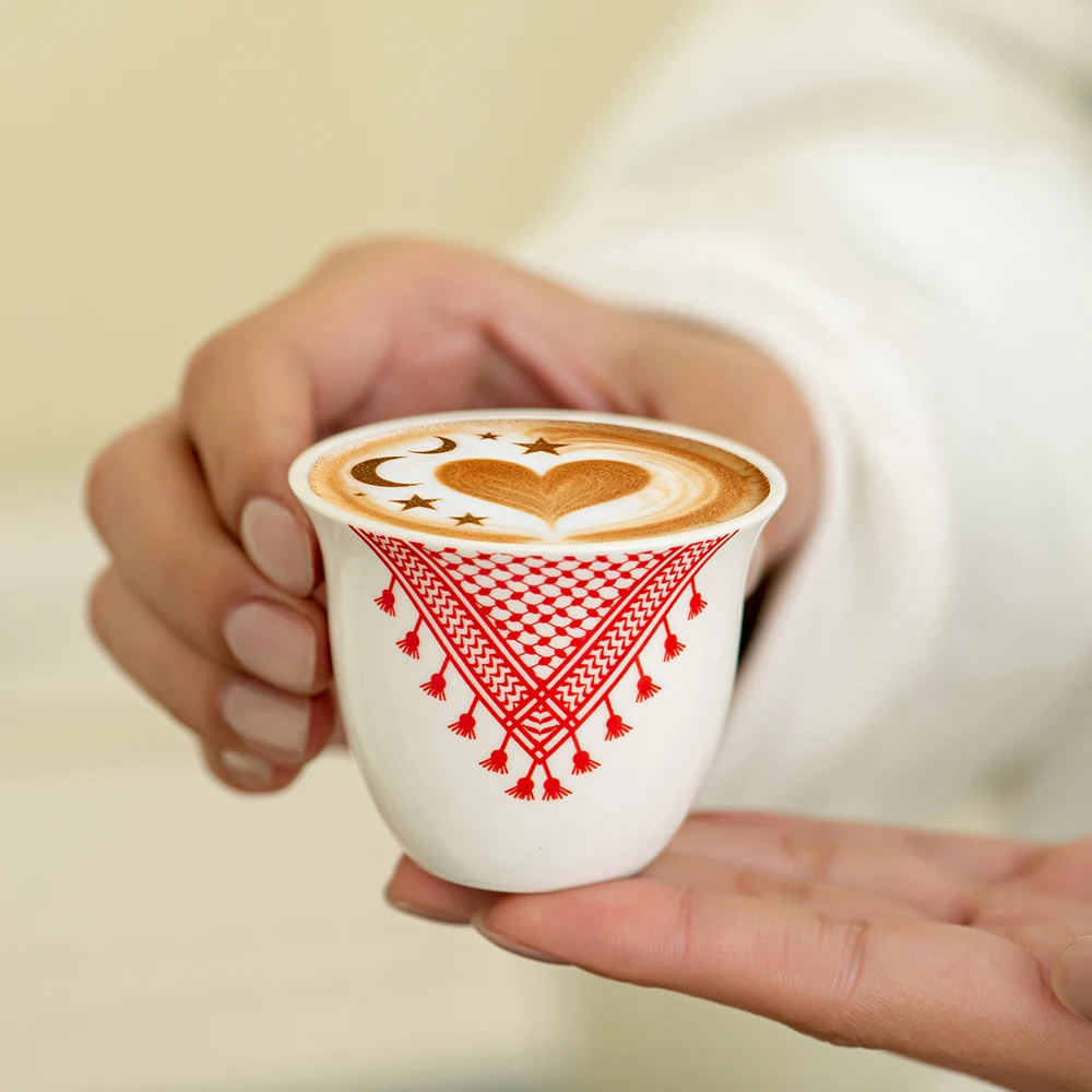 Hot Selling Arabic Mini Ceramic Coffee Cups Set, 70ml Multi-purpose Small Tea Cup, Liquor Shot Glasses, Set of 6 / Set of 12