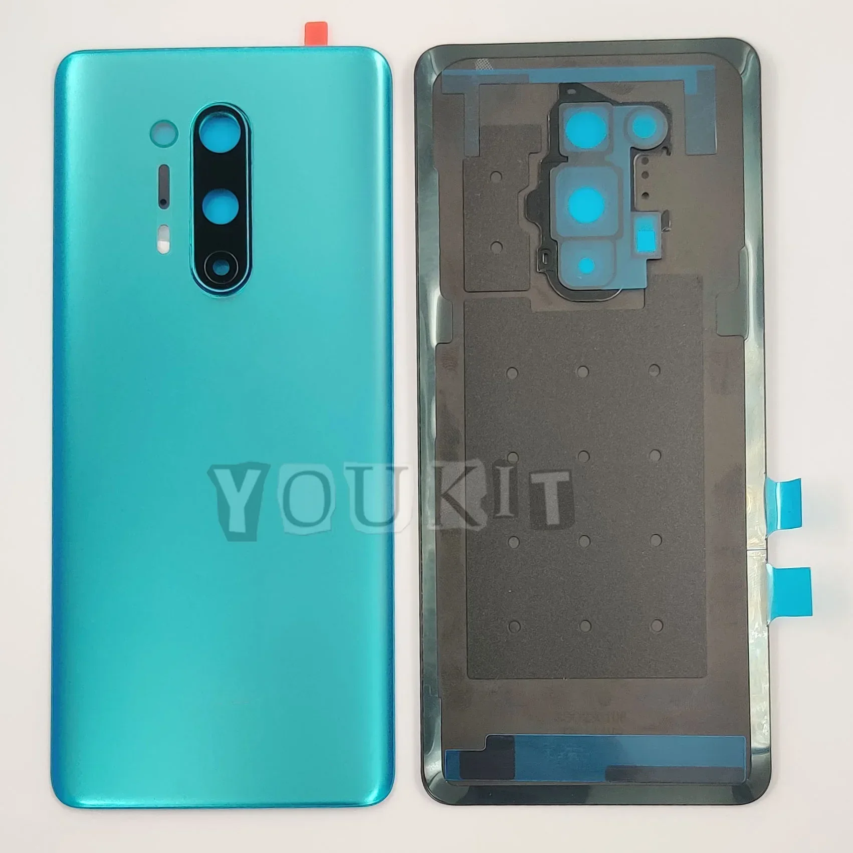 A+++ Gorilla Glass Battery Cover For OnePlus 8 Pro Hard Back Door Lid Rear Housing Panel Case Shell With Camera Lens Adhesive