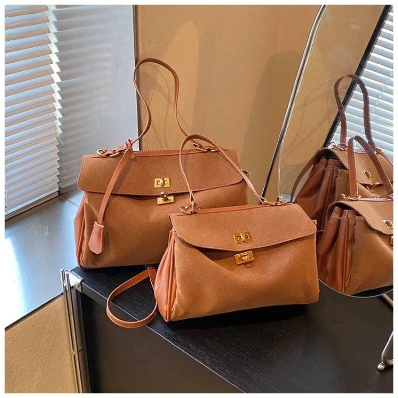 Diaper Bag Fashionable Vintage Retro Classic Elegant Leather Crossbody Handbag Women Luxury Tote Messenger Purse