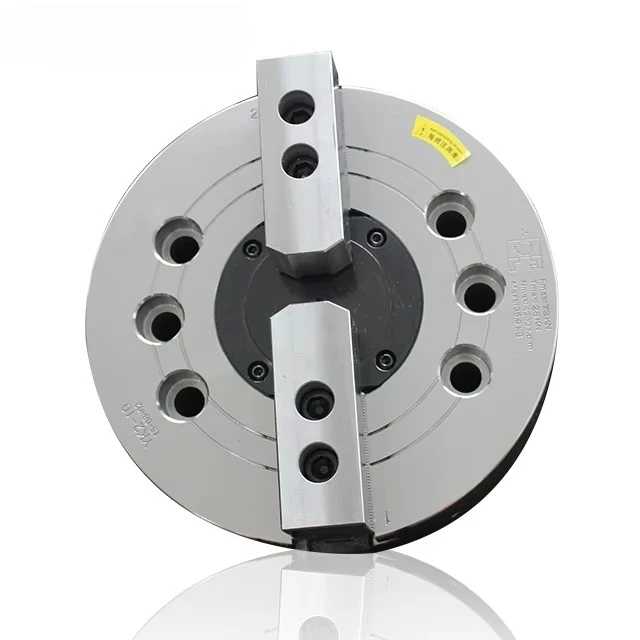 

A-flange 2-jaw through hole hydraulic chuck for numerical control machine tools