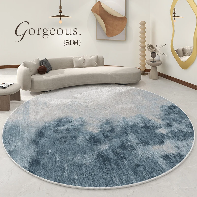 

Wabi-sabi Style Living Room Decoration Carpet Light Luxury Rugs for Bedroom Fluffy Soft Plush Floor Mat Thickend Study Round Rug