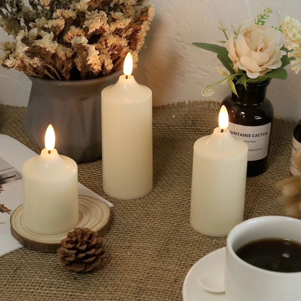 Flickering Tealight Realistic Flameless LED Candles with Timer Remote Battery Operated Candles for Valentines Home Wedding Decor