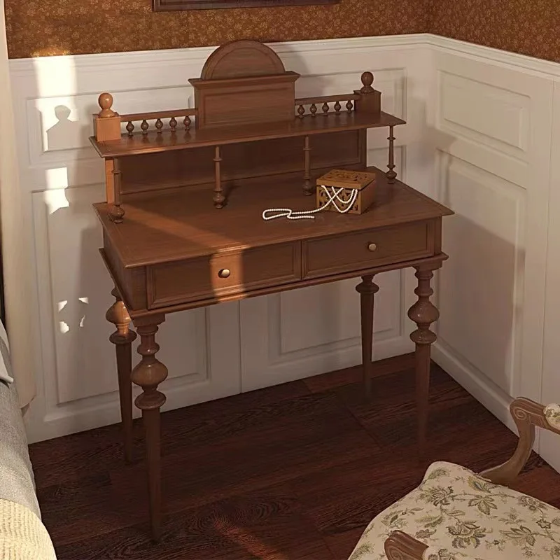 Vintage brown made old dresser oak carved bedroom luxury decorative cabinet furniture solid wood