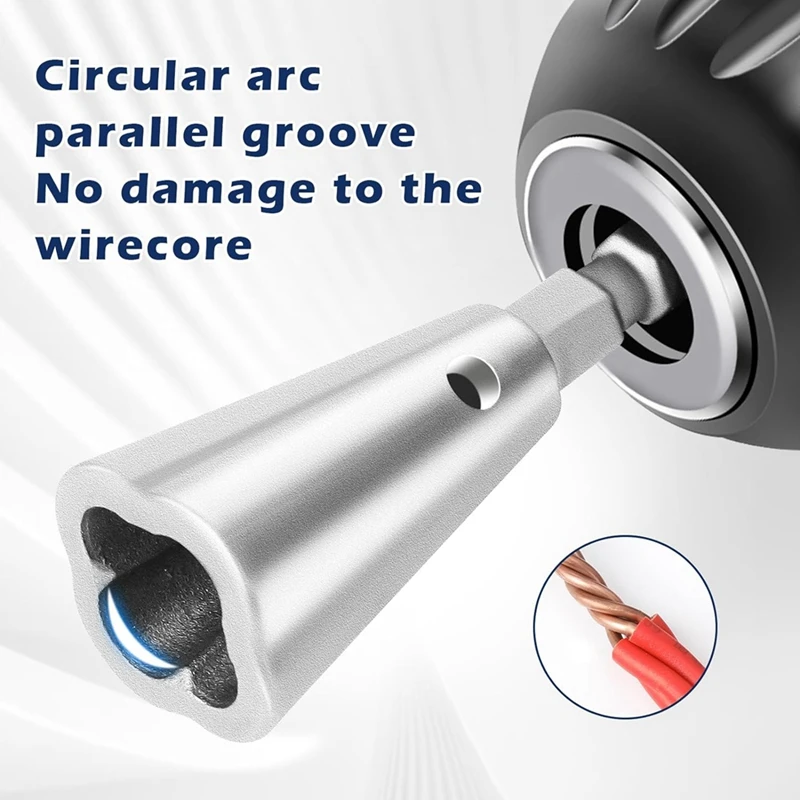 Wire Twister Tool For Drill, 3Pcs Stainless Steel Hex Shank Cable Wire Twisting For Electrical Power Drill Drivers Tools