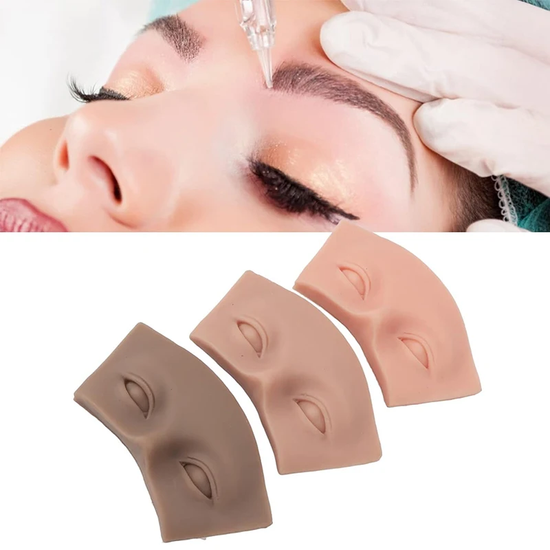 

1PCS 5D Eyebrows Lashes Extension Training Practice Head Soft Grafted Eye Mannequin Model Silicone Skin Face