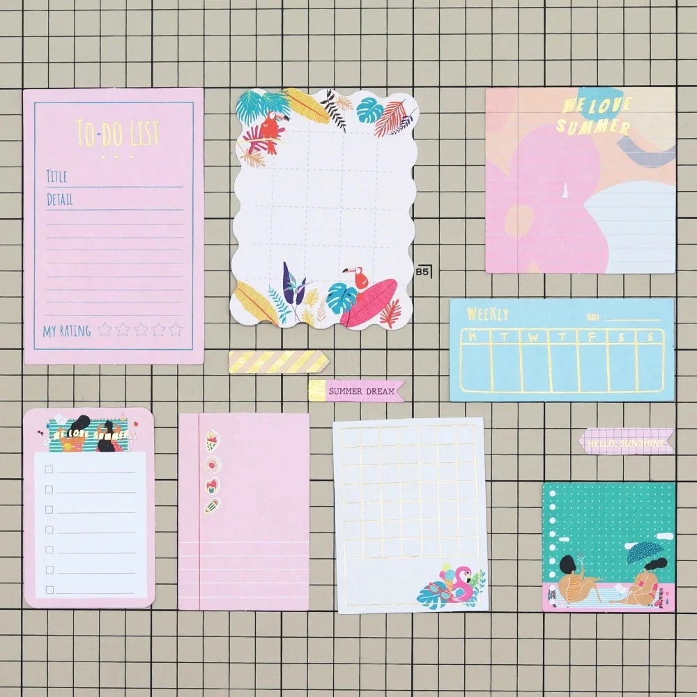 Creative Path 52pcs Journaling Spots Scrapbooking Paper Diecut Shapes Decorative Die Cuts Ephemera For DIY Planner Card Making