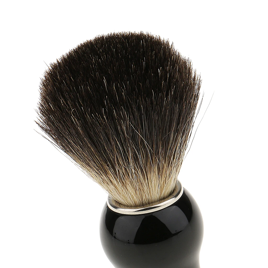 Escova de barbear para homens com cabo abs, escova de barbear, sabão, barba, bigode, salão de cabeleireiro, kit de viagem perfeito