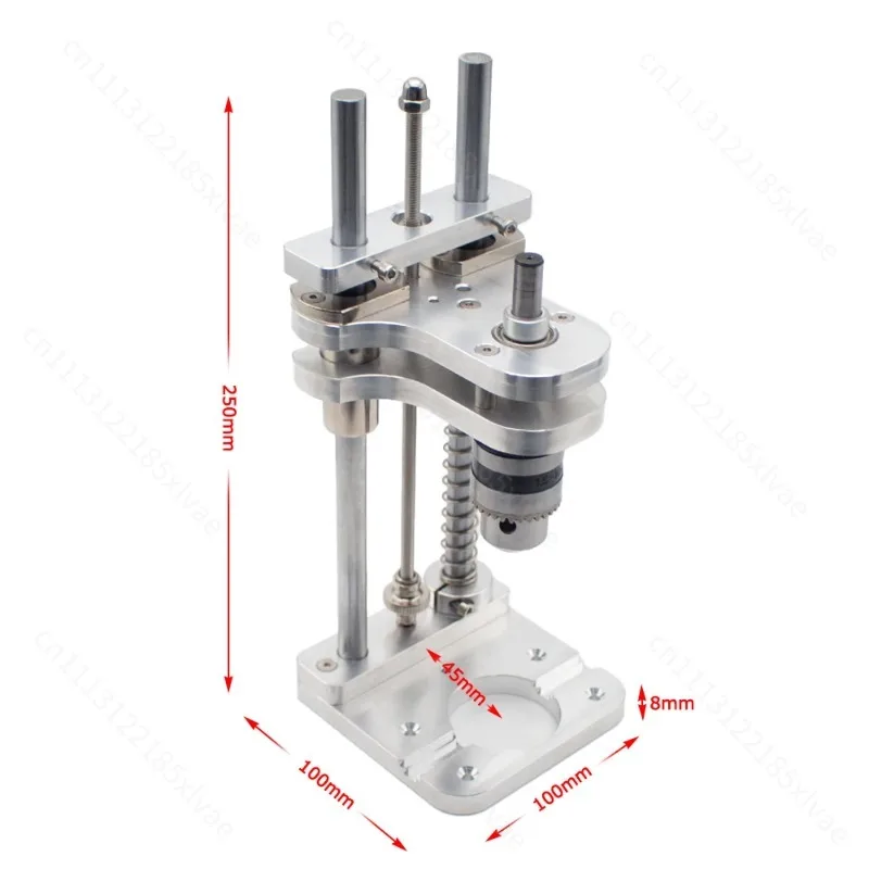 Woodworking Vertical Drilling Guide Frame Aluminum Alloy Double Plate Shaft for Wood Drilling Positioning Auxiliary Jig DIY