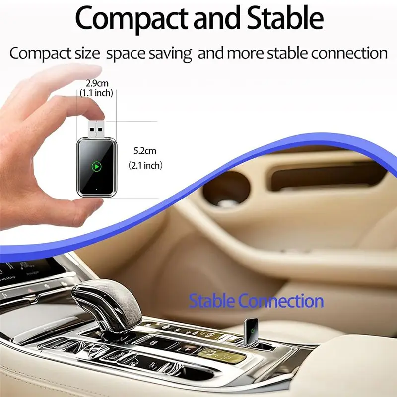 Wireless Carplay Adapter Upgrade Wired To Carplay Wireless Adapter Fast Stable Connectionplug&Play Plug&Play