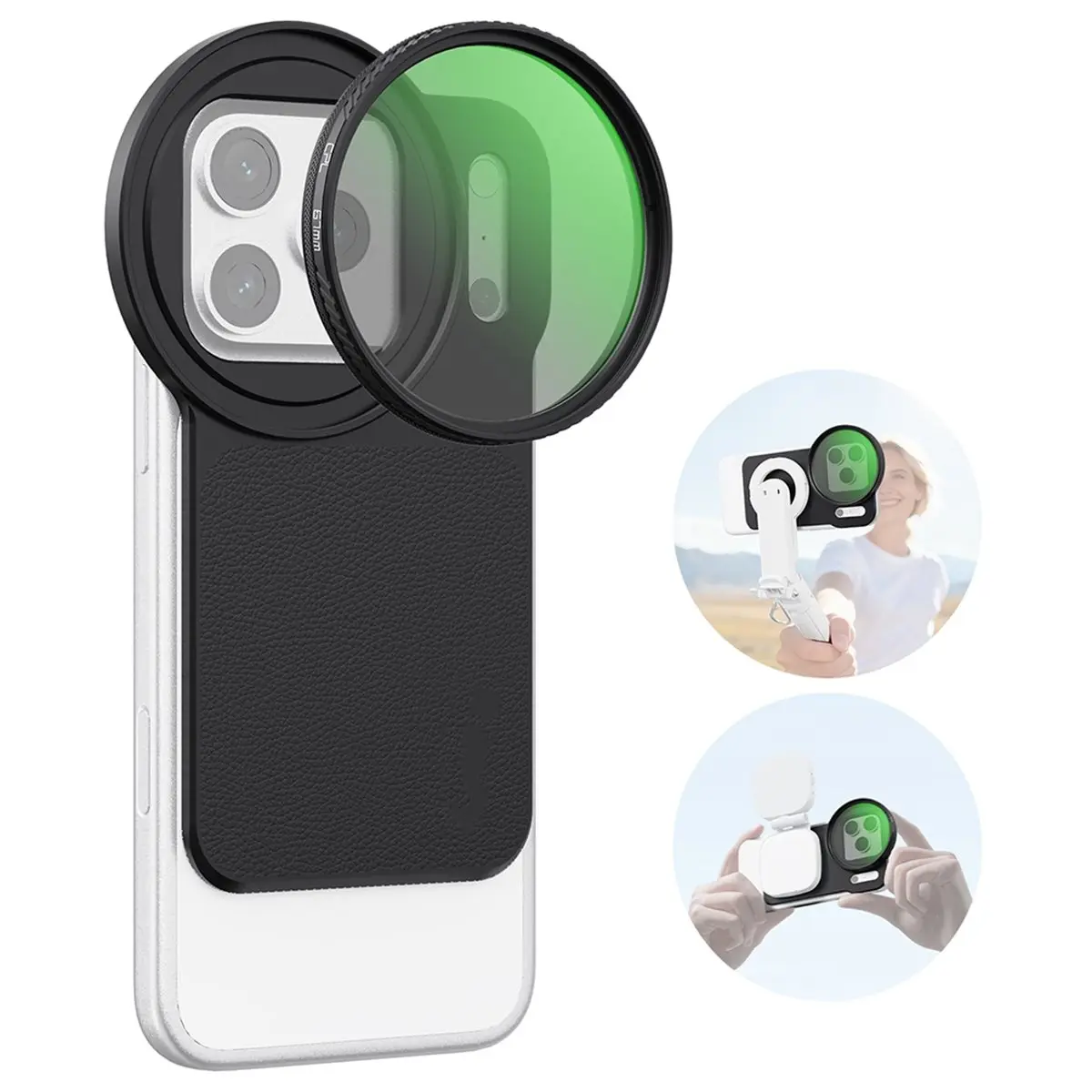 

6.9" Magnetic Phone Lens Filter Mount for -17 Pro Max & 14-16 Plus, Camera Filter Holder Adapter