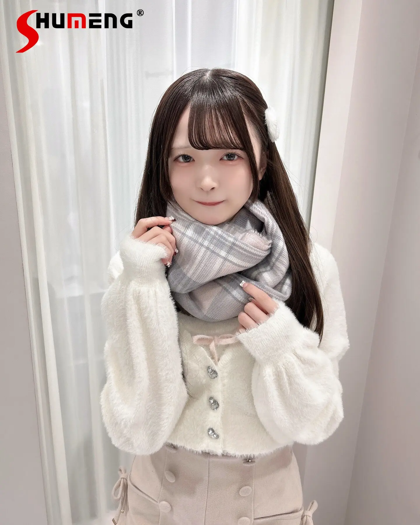 

Japanese Style Mass-produced Knitted Sling Tops V-neck Long-sleeved Single-breasted Cardigans Women's Two-piece Set 2026 Spring