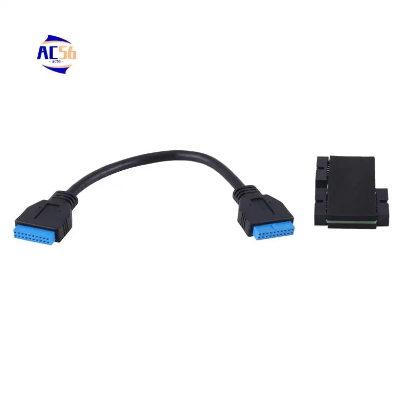 AC56-USB 3.0 19PIN One-To-Two Hub Component With Chip And Modular Cable Design USB 19PIN HUB Motherboard 19PIN Extension Cable 1