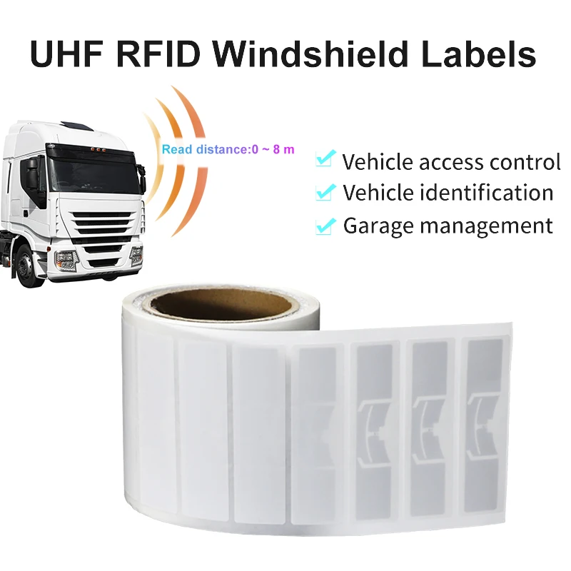 

1000 шт. пассивная автомобильная 128-битная EPC диапазон 8 м RFID-метка дальнего действия пассивная RFID-метка на лобовое стекло
