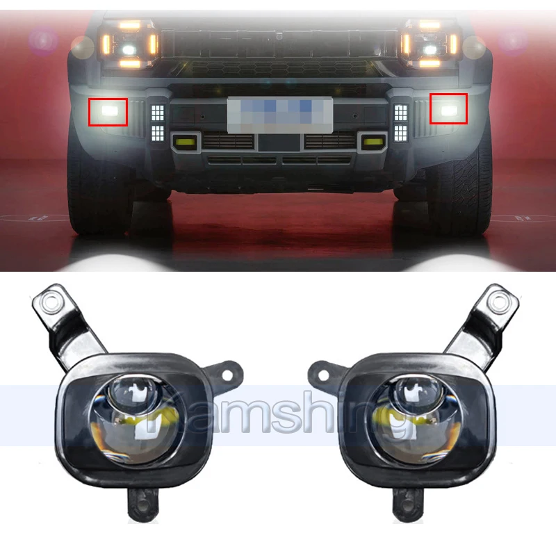 Front Foglamp For Jetour Traveller Jetour T1 T2 2022-2025 Front Fog Light Upgrade LED 2.0 High-Brightness Lens Fog Driving Light