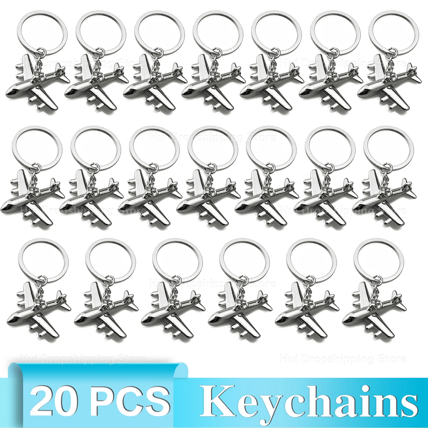20Pcs Collector’s Airplane Keychain – Detailed Craftsmanship Makes It Stand Out on Any Key Chain, Ideal Gift