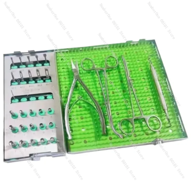 

Набор инструментов для костной колонки, зубной имплантат, колонна для извлечения костей, коробка для инструментов, дрель с стопорным кольцом