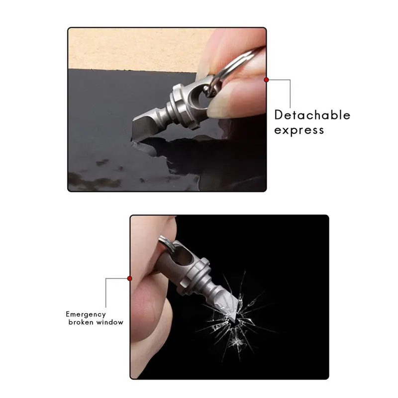 SUPERSALE Titanium Quick Release Keychain, Detachable Double-End Swivel Key Chain Connector Kit Heavy Duty Car Key Clip