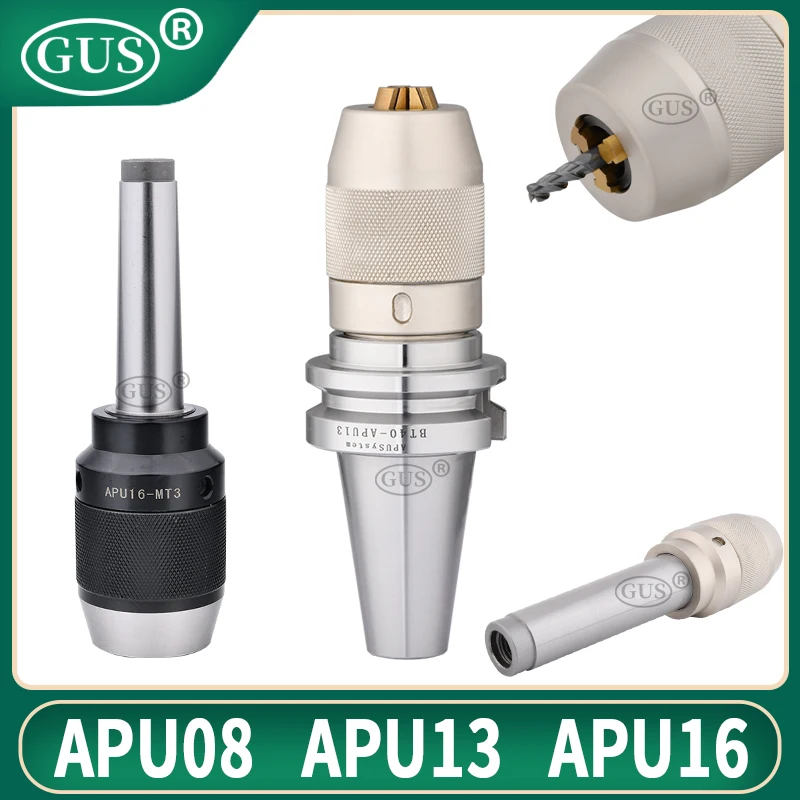 BT30 BT40 APU08 APU13 APU16 ISO25 ISO30 APU Tool Holder Self-tightening Drill Chuck MT2 MT3 MT4 C20 C25 C32 Lathe Bracket Tool