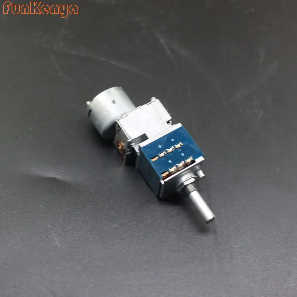 1 Piece  Round Handle Original ALPS RK27 Motorized Potentiometer 50KA 10KAx2 Stereo DIY Kit Regulation Resistance