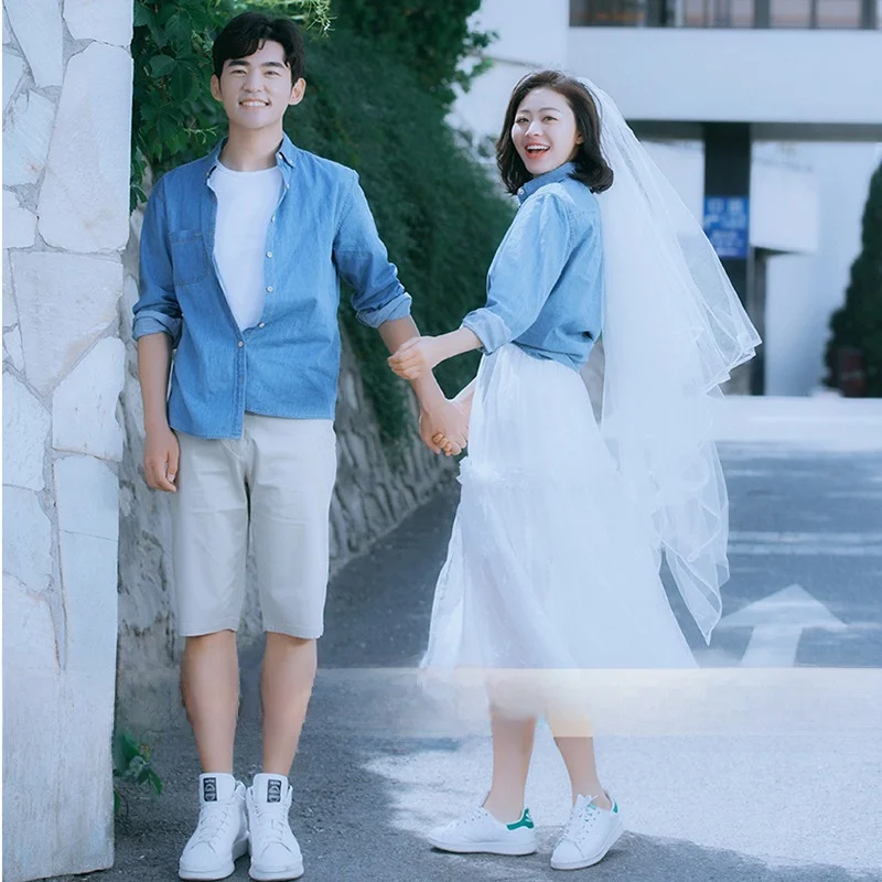 

Одежда для парной фотосессии в стиле путешествий: легкое свадебное платье, для уличных и студийных съемок