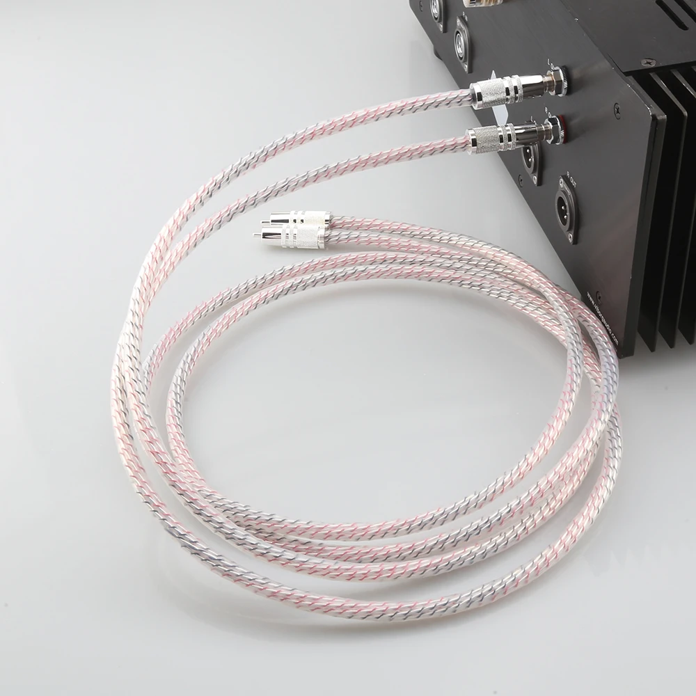 

Pair Nordost Valhalla 7N Silver Plated Audio RCA Interconnect Cable With Gold Plated RCA Plug Connectors