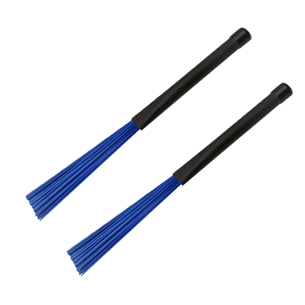 

2 Pcs Drum Sticks Brush Accessories Percussion Bunch of 2350X200X200CM Wire Blue Retractable