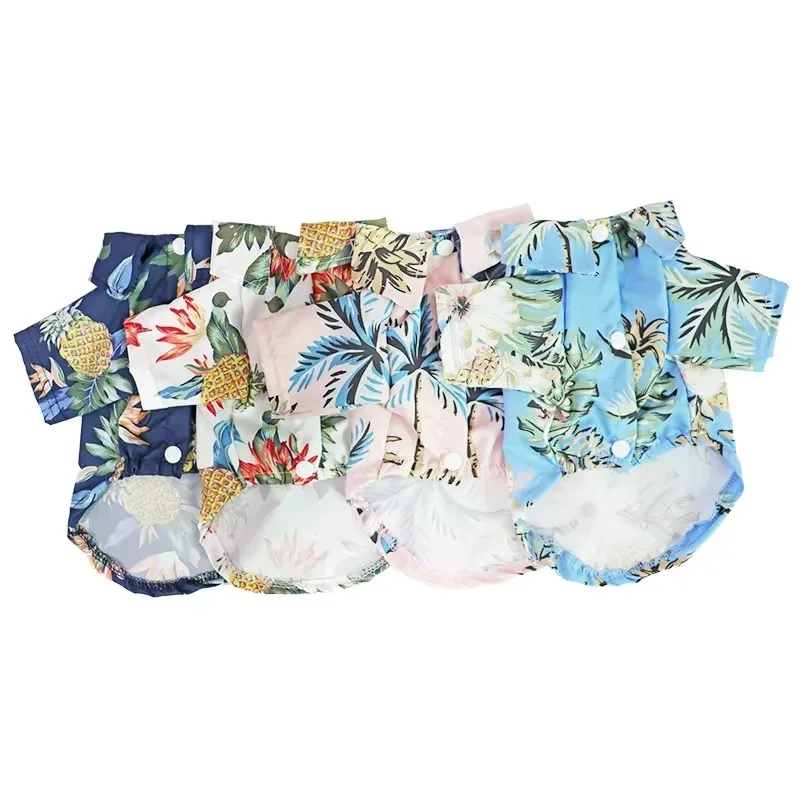 Hawaiian Beach Style Dog T-Shirts Thin Breathable Summer Dog Clothes for Small Dogs Puppy Pet Cat Vest Chihuahua Dog Clothes