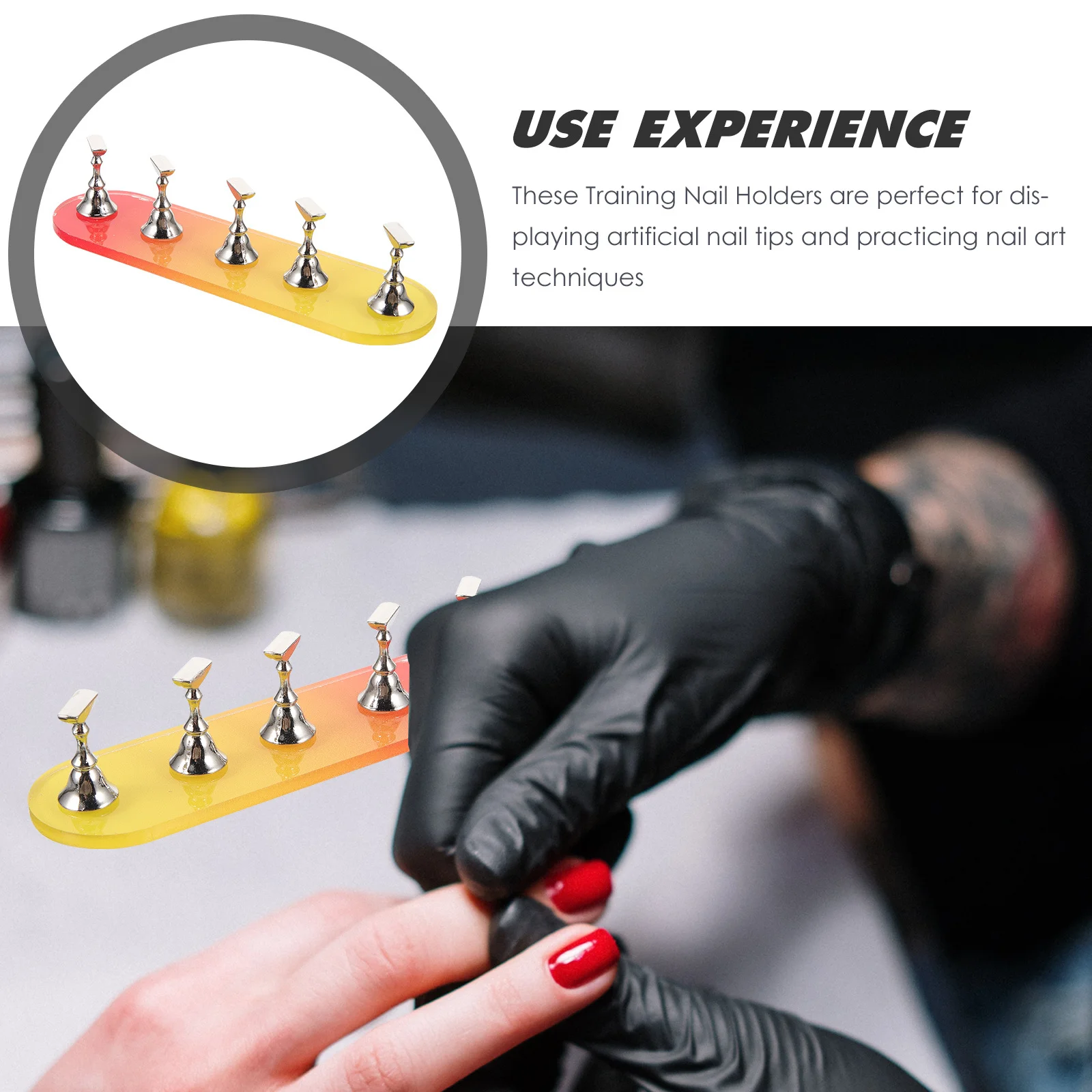 

1Set Nail Art Practice Holders Training Racks for Manicure Techniques Easy Access Place Ideal for Salons Schools