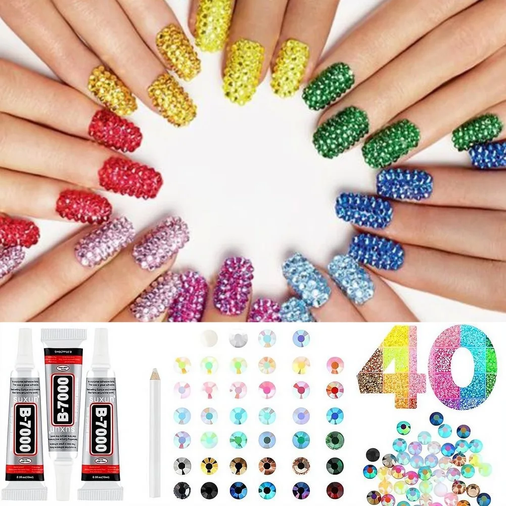 kit-de-strass-multiuso-com-40-grades-para-artesanato-diy-decoracao-de-unhas-capas-de-celular-roupas-sapatos-e-tecidos-com-conjunto-de-cola-b-7000