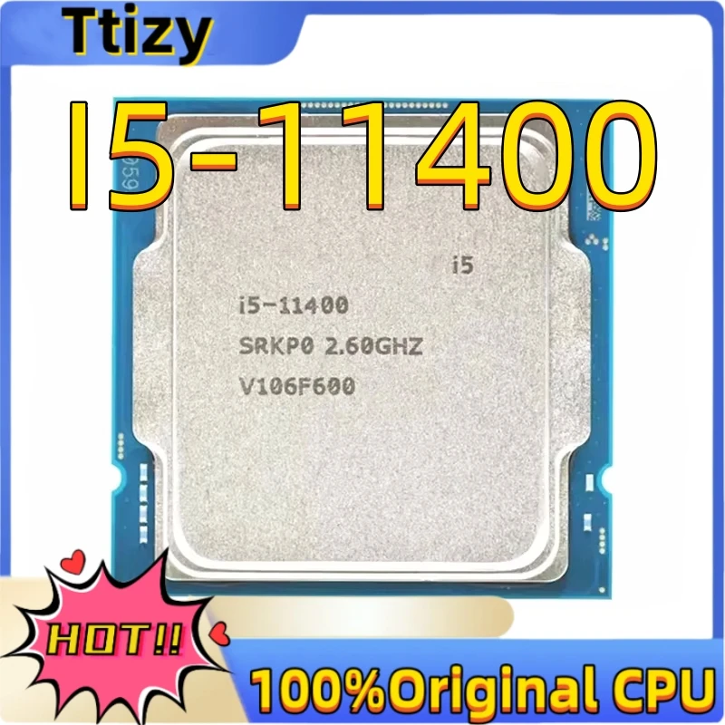 Core NEW i5 11400 2.6GHz Six-Core Twelve-Thread CPU Processor L3=12M 65W LGA 1200 No Fan