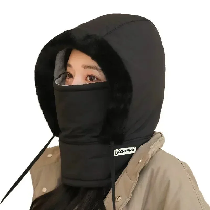 Thermo-Sturmhaube für kaltes Wetter, Winter, winddicht, Kapuze, Mütze, Plüsch, Halswärmer, Ski-Gesichtsmaske für Outdoor-Aktivitäten – Detail 14