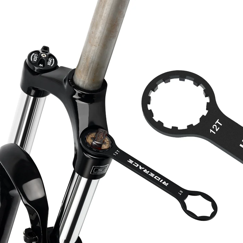 RIDERACE-llave de horquilla delantera para bicicleta de montaña, herramienta de instalación de extracción de tapa de suspensión para Suntour XCM XCR