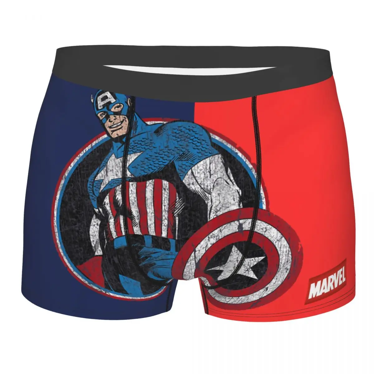 Disney-ropa interior de Capitán América para hombre, calzoncillos cómodos, Bóxer