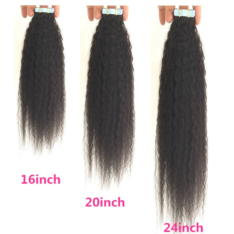 Vsr Hair Kinky Straight VSR US Strong Tape In Hair Extension  Black 20\