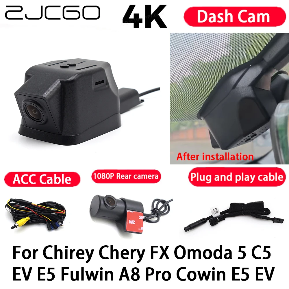 

Car Camera 4K Plug and Play Dash Cam Video Recorder Night Vision for Chirey Chery FX Omoda 5 C5 EV E5 Fulwin A8 Pro Cowin E5 EV
