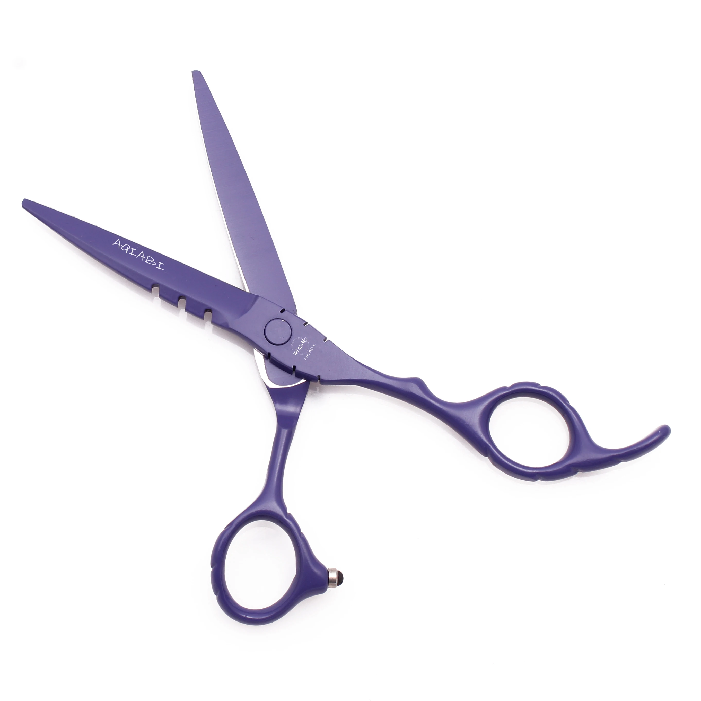 Professionelle Friseurschere 5,5" 6" AQIABI Japan Edelstahl Effilierschere Friseursalon Haarschneideschere Rot A1010 – Detail 15