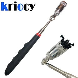 Telescopic Adjustable Magnetic Pick-Up Tools Magnetic Telescopic Magnet Grip Long Pen Telescopic Magnet Stick with LED Light