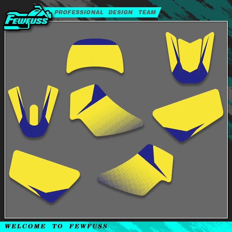 Fewfuss For YAMAHA PW50 All Versions Dirt Bike Personalized Graphics Background Decals Stickers Kit