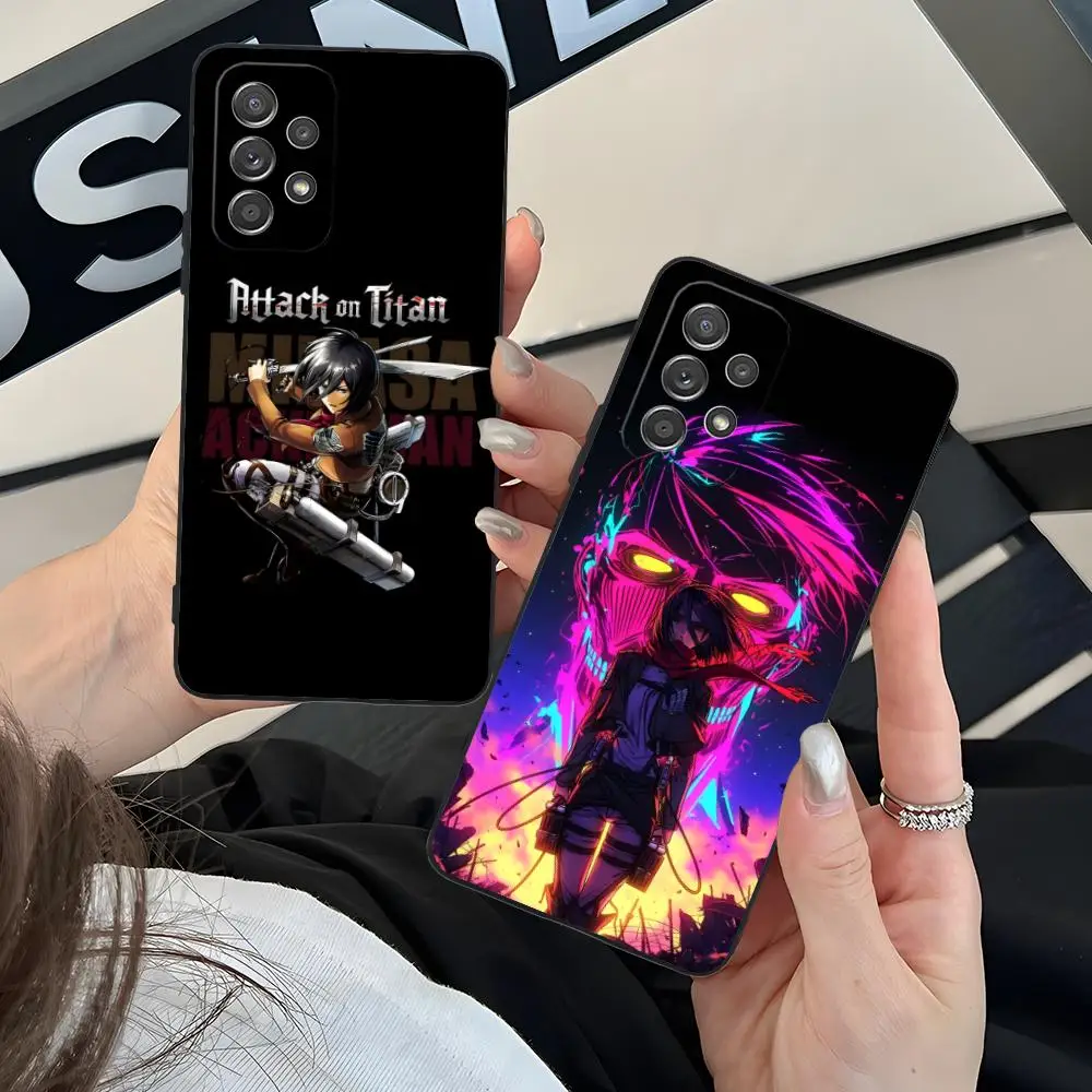 

Чехол для мобильного телефона AOT Mikasa для Samsung Galaxy M55 54 42 35 34 33 32 23 22 15 14 13 12 F55 5G Цветной защитный чехол Pretty