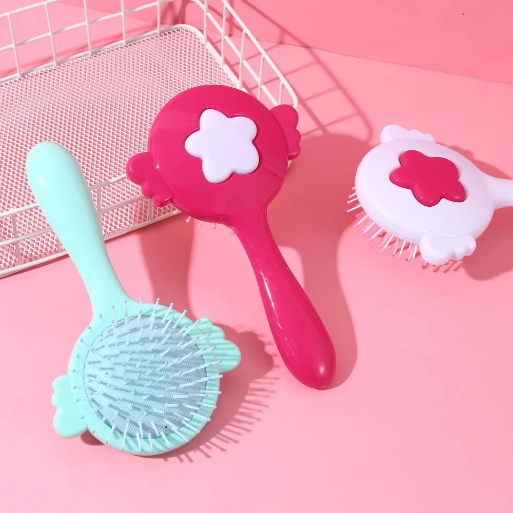 Cute Angel Wings Massage Air Cushion Comb Curly Hair Comb Cartoon Rose  Airbag Hairdressing Comb Big Wave Hair Combs Women Girls