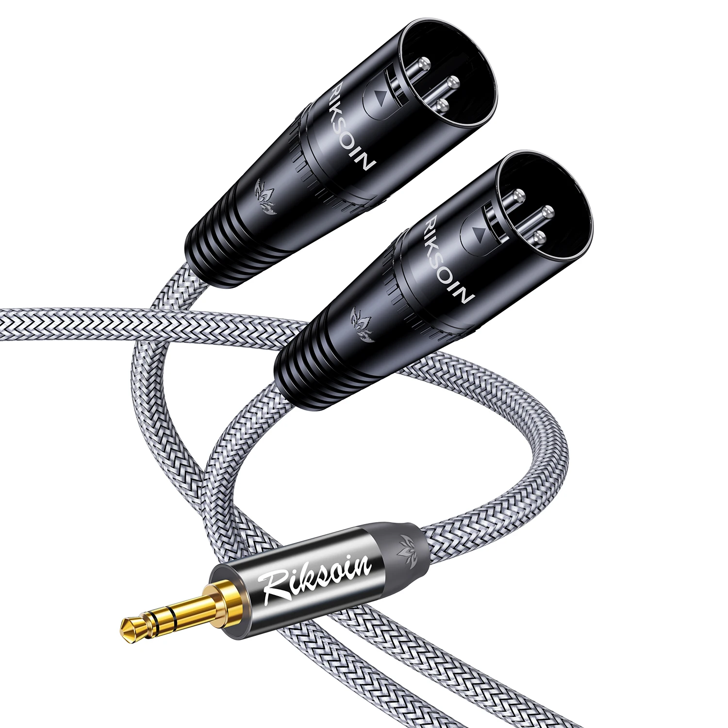 Audio Splitter Y - RIKOSIN 3.5 mm TRS to Dual