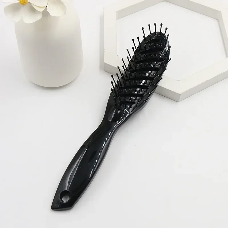 Professional Portable Travel Folding Hair Brush Compact Pocket Hair Comb Double Headed Anti Static Comb 2 Colors