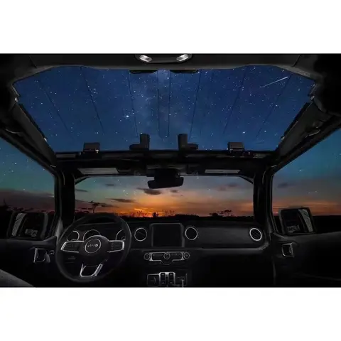 지프 랭글러용 투명 지붕, JL 수정 소프트 루프, 투명 선루프, 글래디에이터 JT 수정 별이 빛나는 하늘, 지붕 커스텀